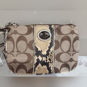 Coach snake print wristlet Outlet